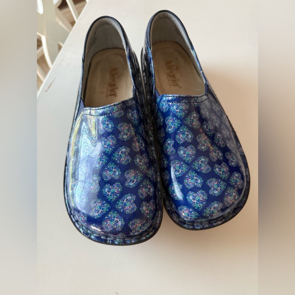Alegria Deb 7577 EU 38 Hearts Mary Jane Shoes blue navy hearts US 7.5 8
